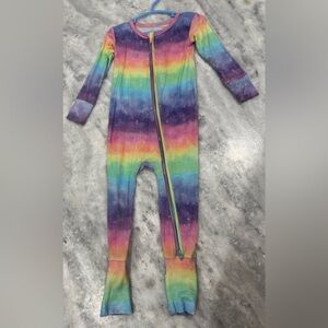 Rainbow Tie-Dye Kids Footie Pajamas